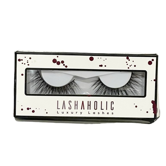 Lashaholic Luxury Lashes False Falsies Premium Handcrafted Silk Black Reusable - Picture 1 of 2